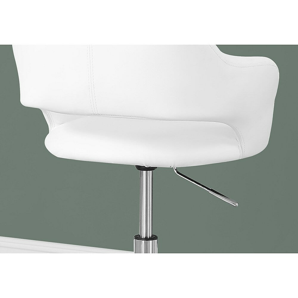 Monarch Specialties - 7299 Office Chair - Swivel - Ergonomic - Armrests - Computer Desk - Work - Metal - White