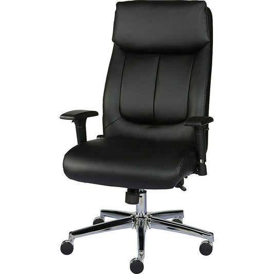 Staples Sevit Bonded Leather Office Chair, Black