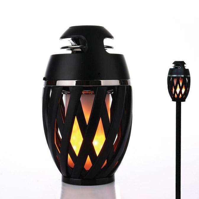 2-Pack: Margaritaville Bluetooth LED Flame Tiki-Torch Speaker with 3-Foot Pole