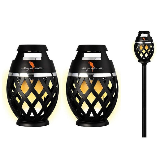 2-Pack: Margaritaville Bluetooth LED Flame Tiki-Torch Speaker with 3-Foot Pole