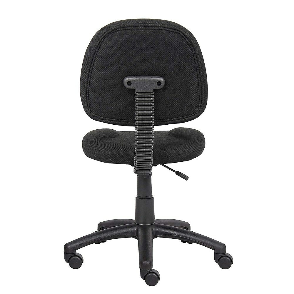 Nicer Furniture OCC Fabric Deluxe Posture Task Chair Black Computer Desk Chair Office Chair Without Arms
