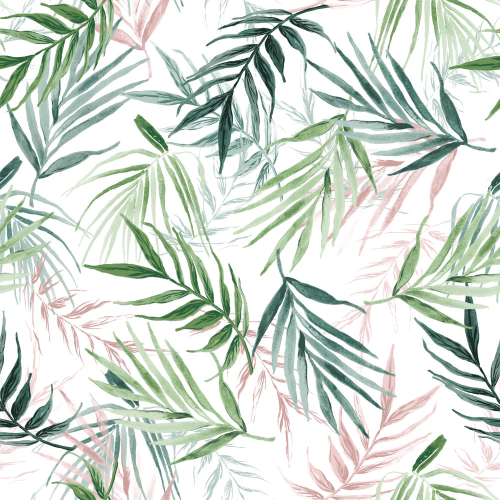 Bali Palm Botanical Duvet Cover Set Green