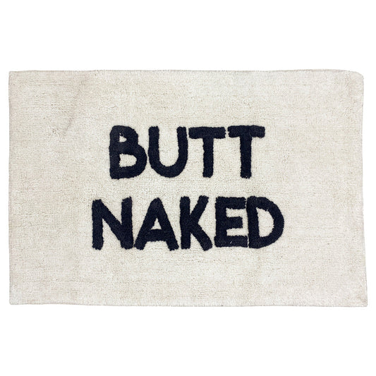 Butt Naked Bath Mat Ivory/Charcoal