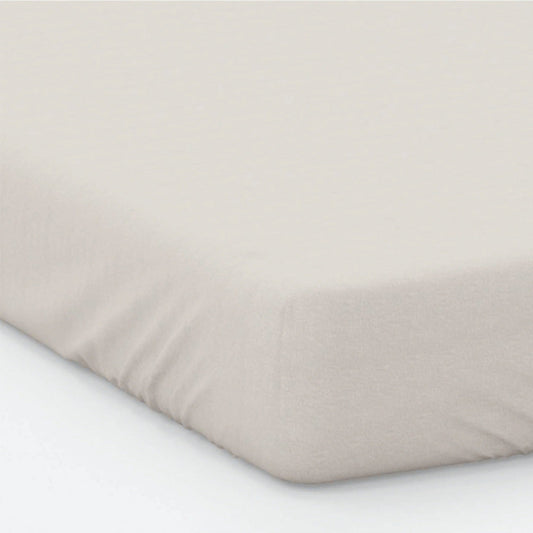 200 Thread Count Cotton Percale Fitted Bed Sheet Ivory
