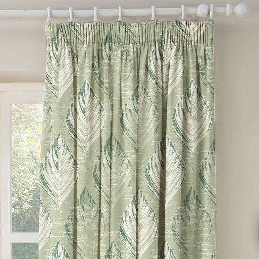 Feuille Sage Floral Made to Measure Curtains