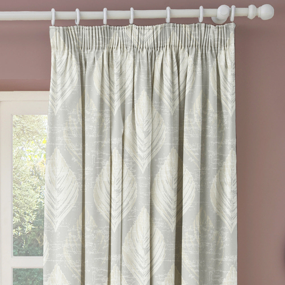 Feuille Taupe Floral Made to Measure Curtains