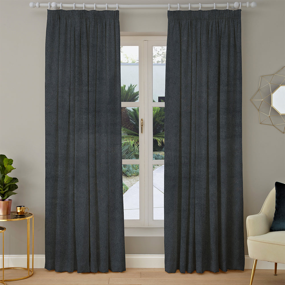 Heritage Charcoal Made to Measure Curtains
