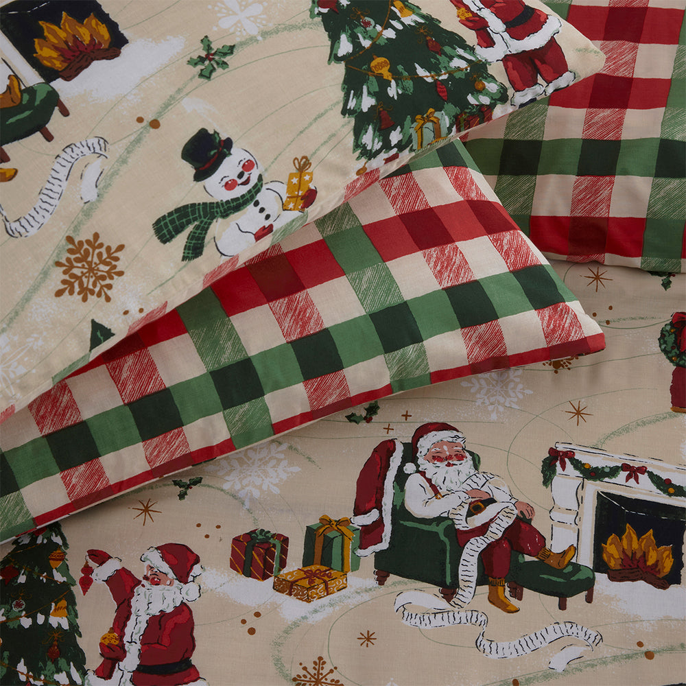 Jolly Santa Christmas Duvet Cover Set Multi