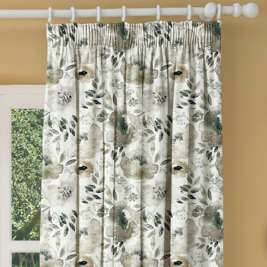 Peony + Delphinium Neutral Floral Made to Measure Curtains