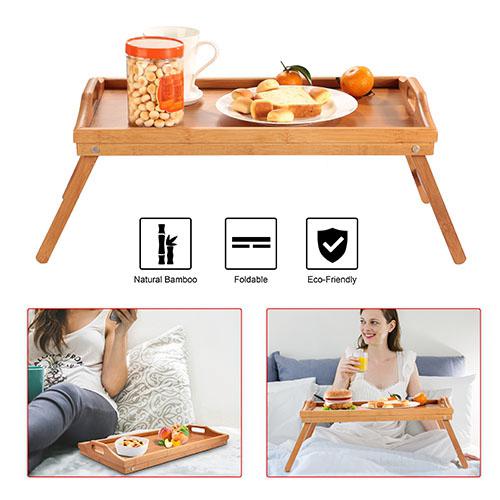 Bamboo Folding Bed Tray Table