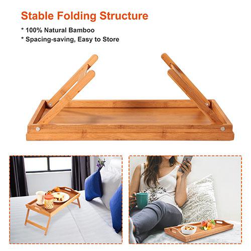 Bamboo Folding Bed Tray Table