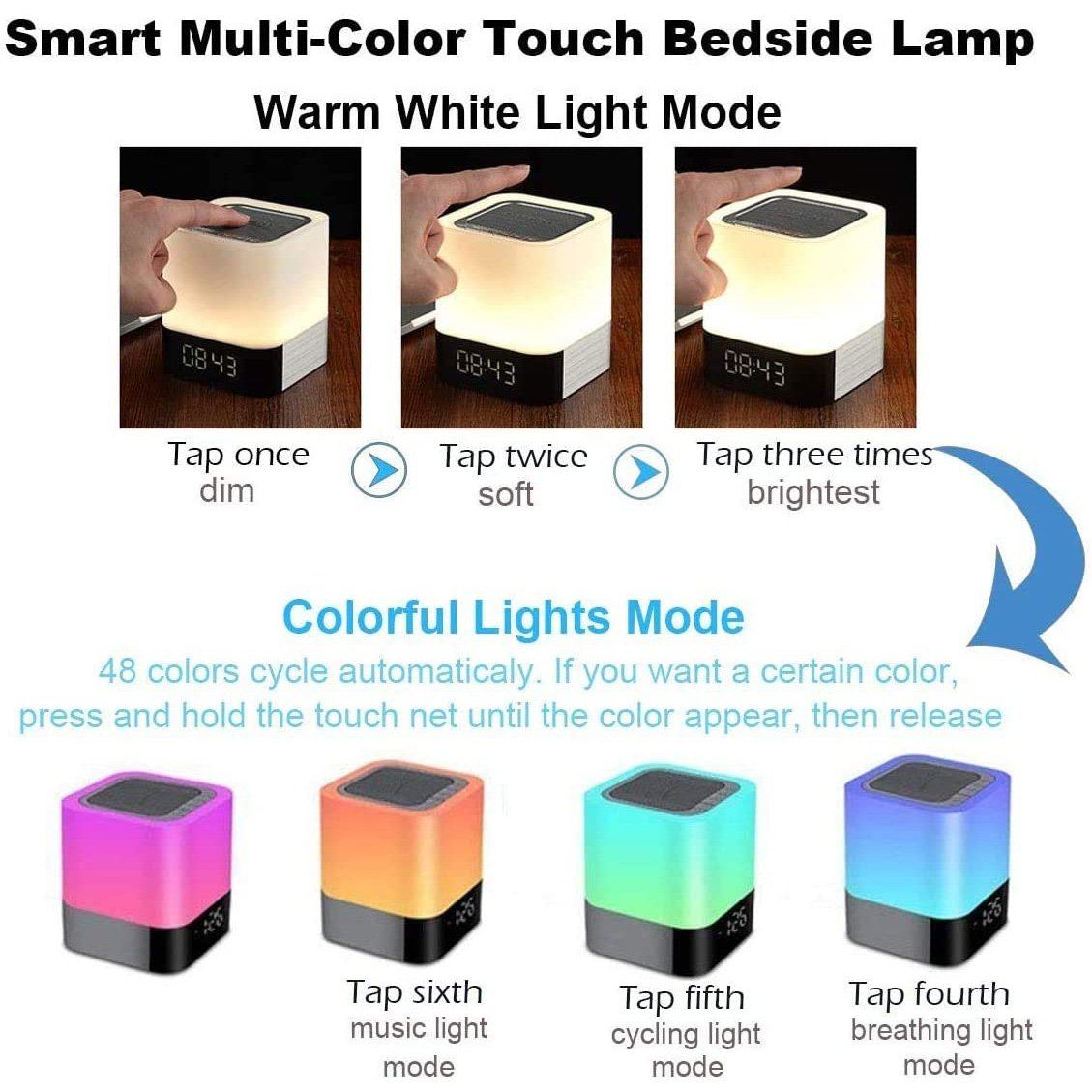 Bluetooth Speaker Touch Sensor Bedside Lamp