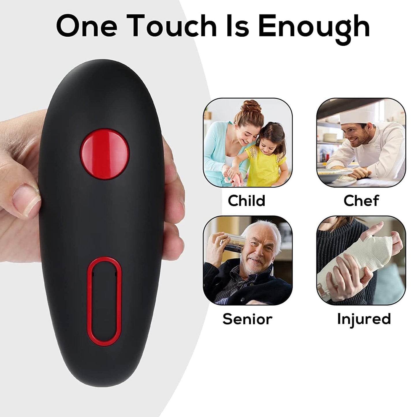 Electric Can Opener with One-Touch On & Off