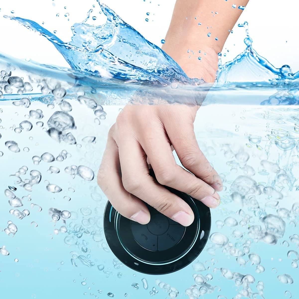 HAISSKY Portable Wireless Waterproof Speaker with FM Radio & Suction Cup