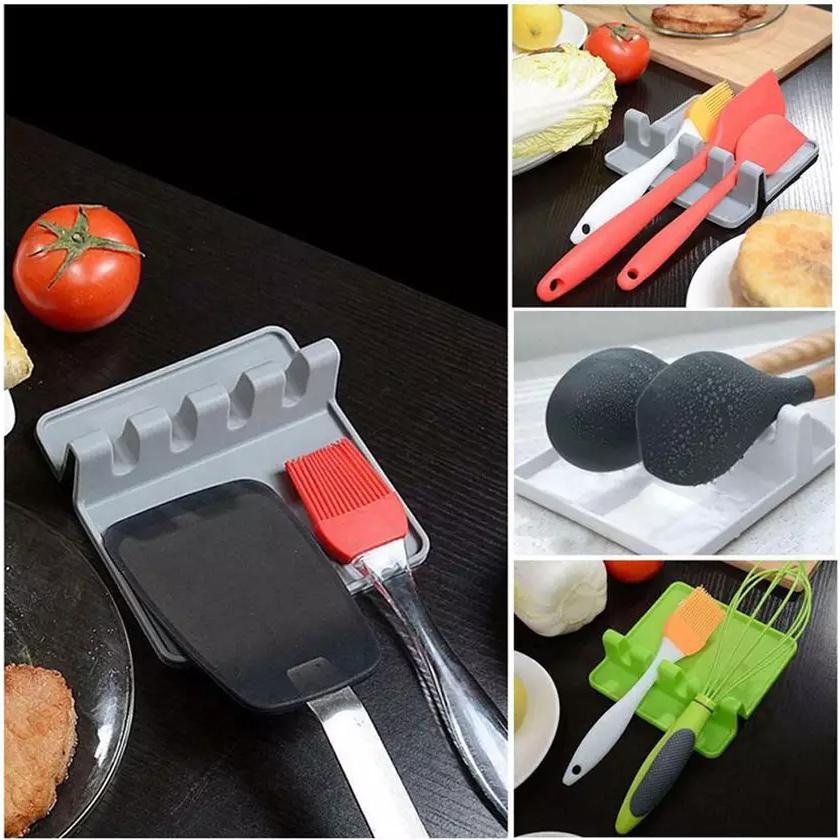 Silicone Spoon Rest with Drip Pad