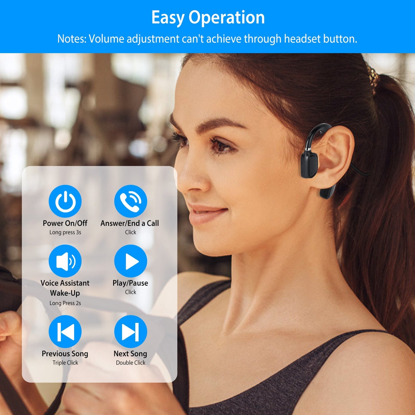 Wireless V5.1 Open-Ear Bone Conduction Earphones