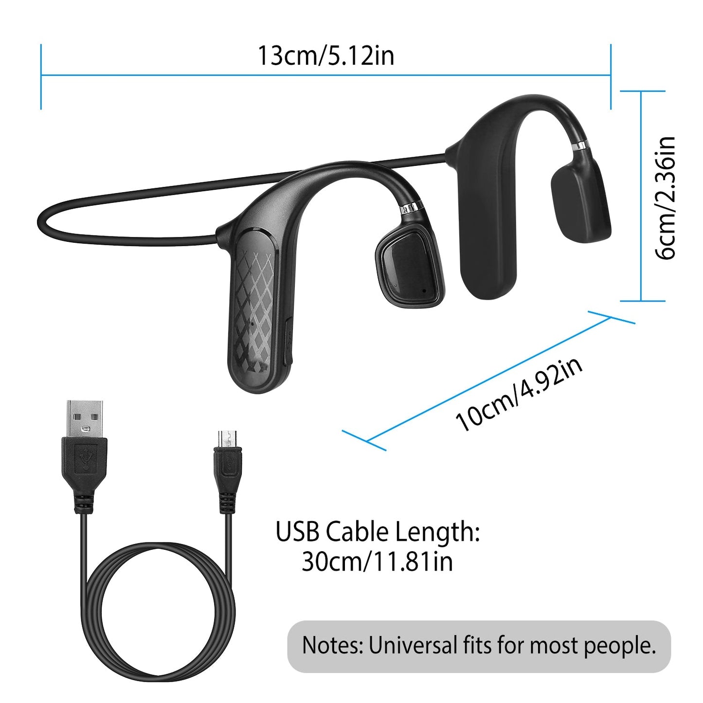 Wireless V5.1 Open-Ear Bone Conduction Earphones