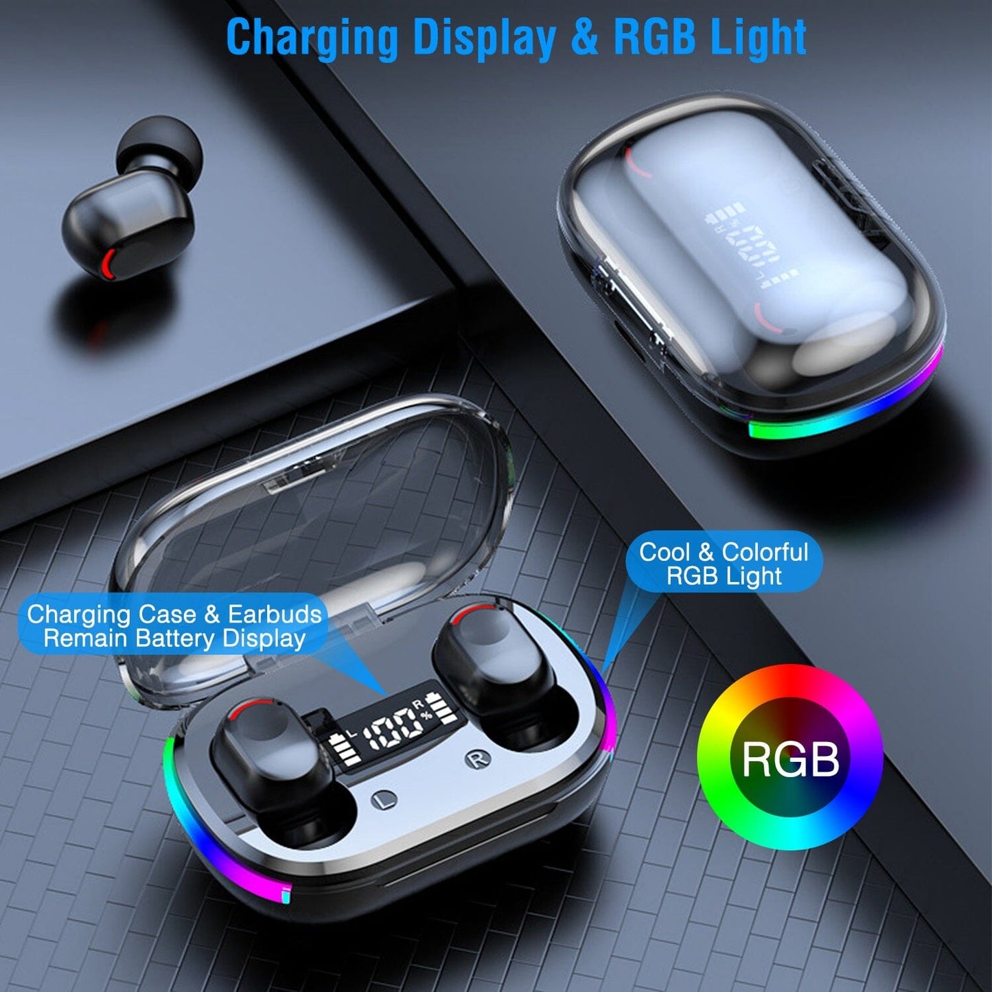 Wireless V5.3 TWS Earbuds In-Ear Stereo Headset