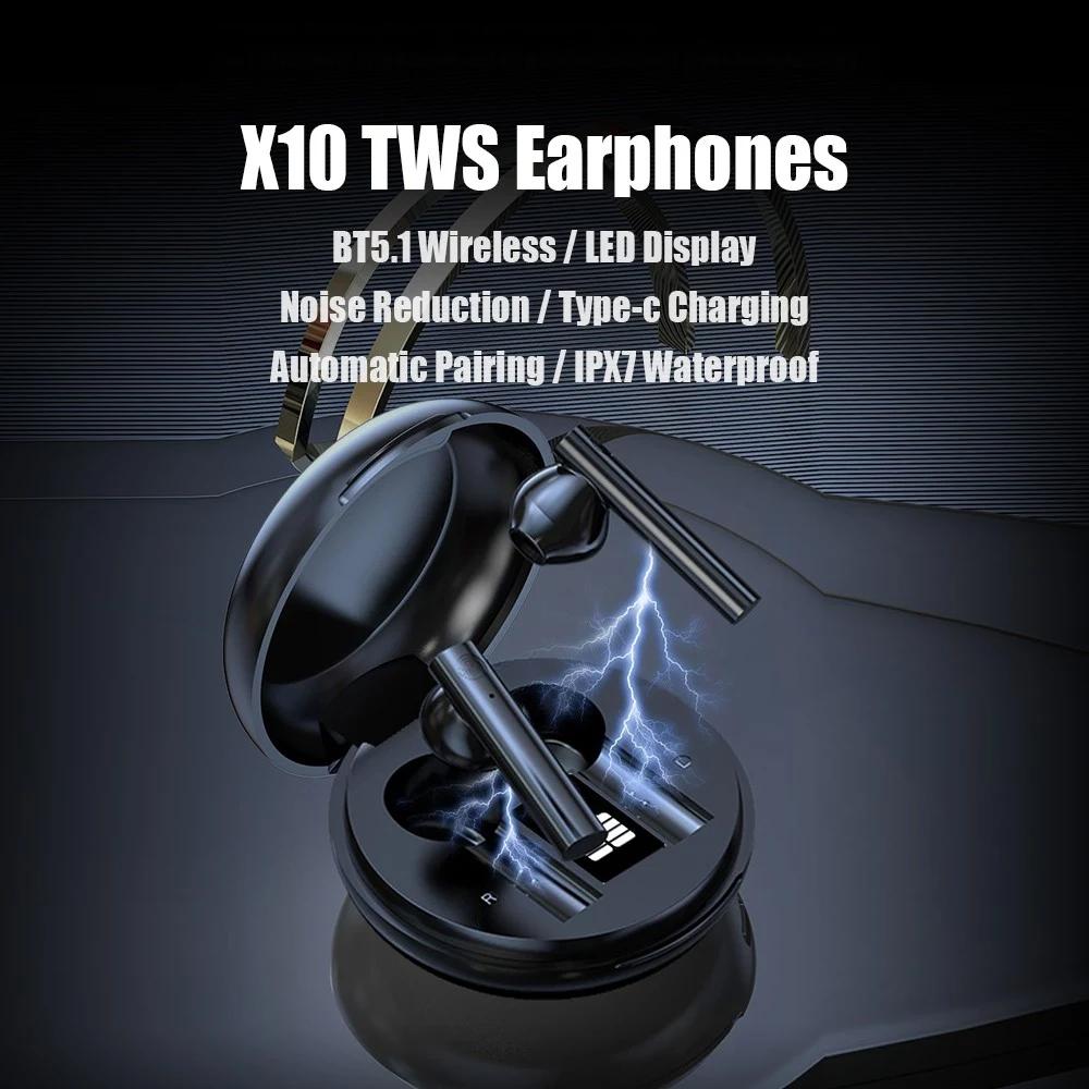 X10 TWS BT5.1 Waterproof HiFi Sports Headphones